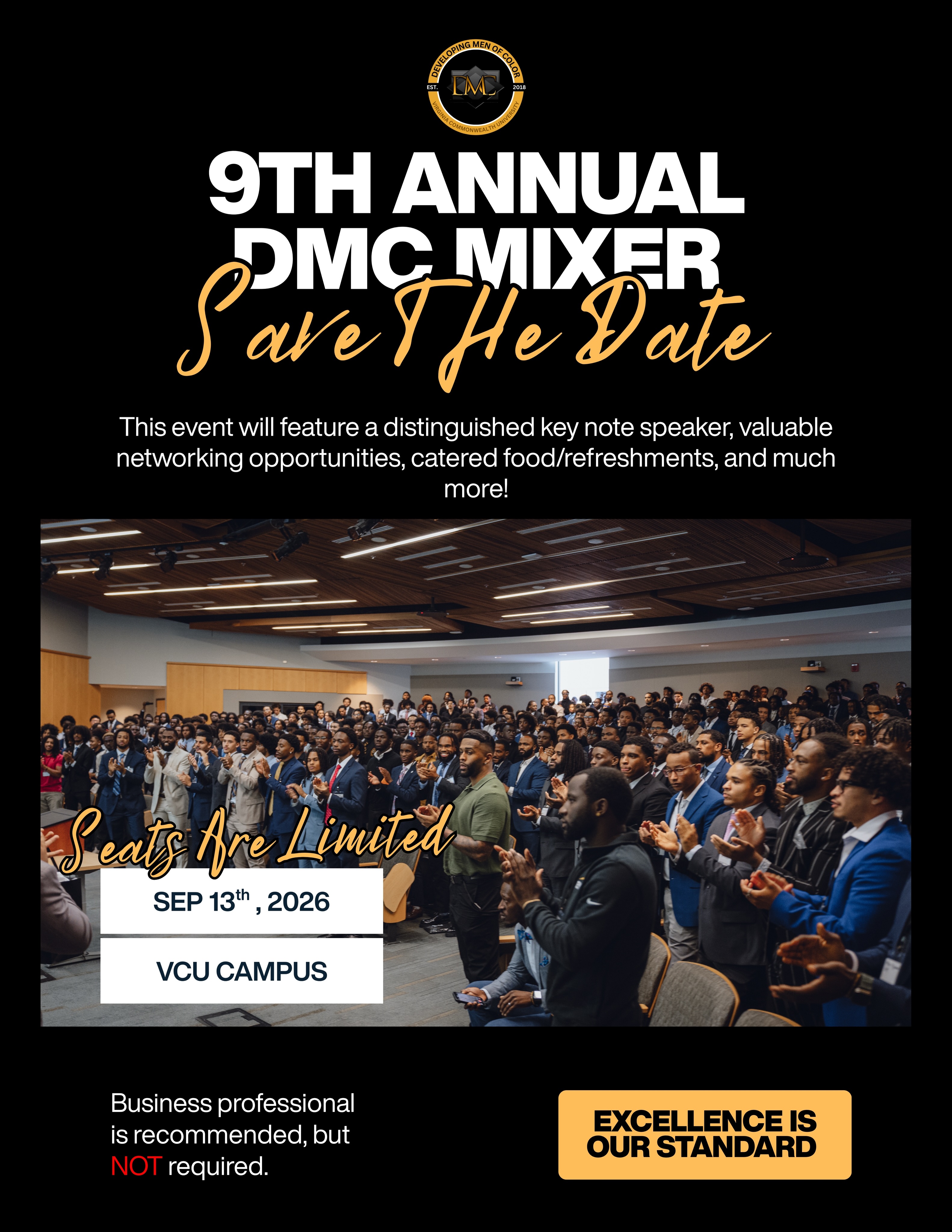 9th Annual DMC Mixer save the date flyer