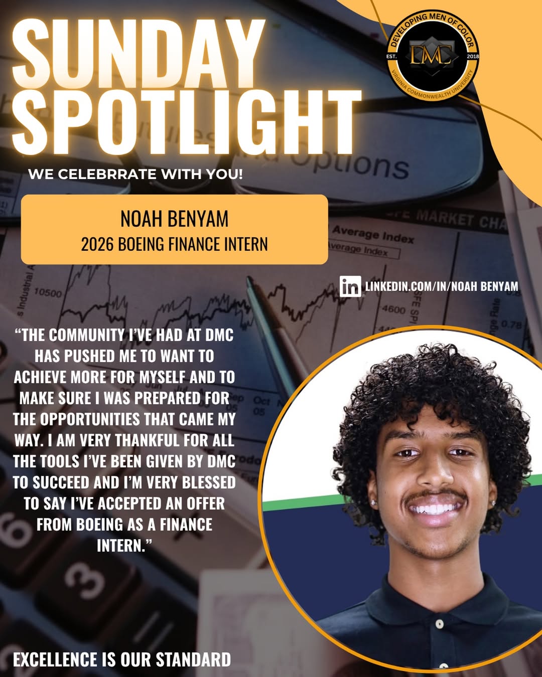 Noah Benyam Sunday Spotlight flyer